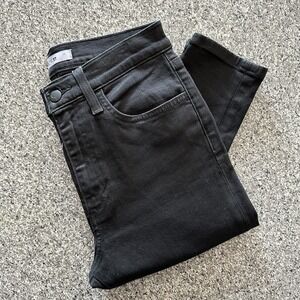 Joe's Jeans 4 27x27 High‎ Rise Skinny Coated Black The Charlie Stretch Denim